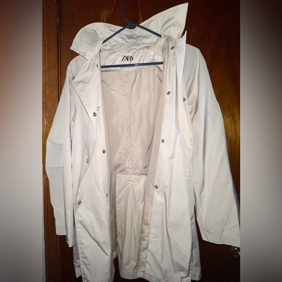 Zara Girl double breast snap button trench coat size 13-14 fits woman US size M - Picture 8 of 8